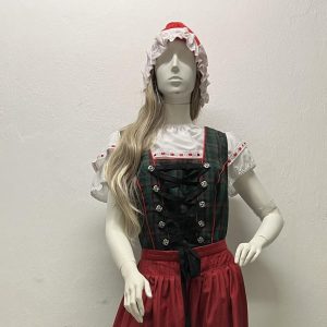 Dobové, Bavorské šaty červeno zelené