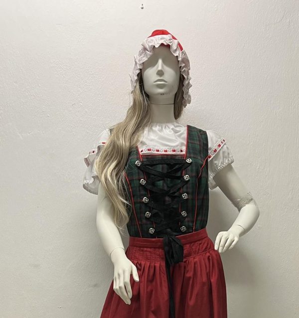 Dobové, Bavorské šaty červeno zelené